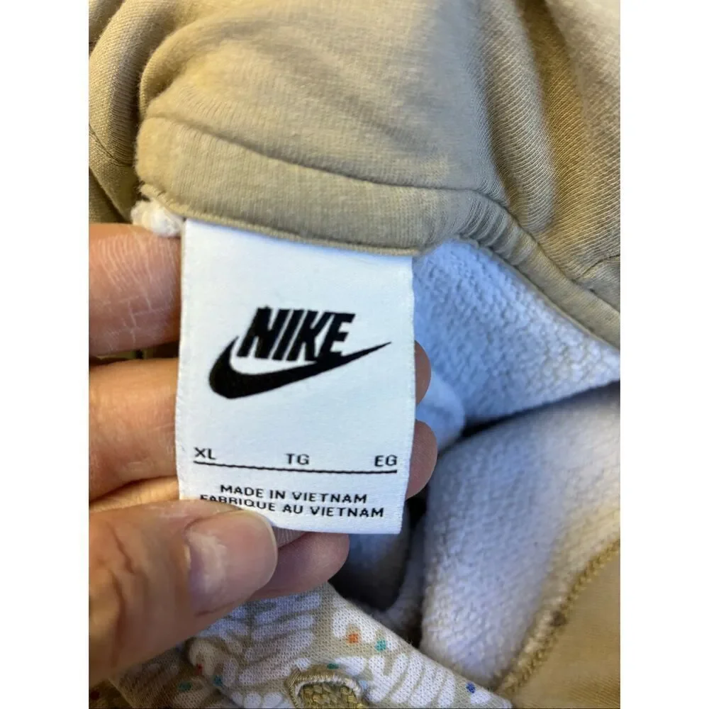 Nike Oversize Pullover Hoodie in Beige Size XL